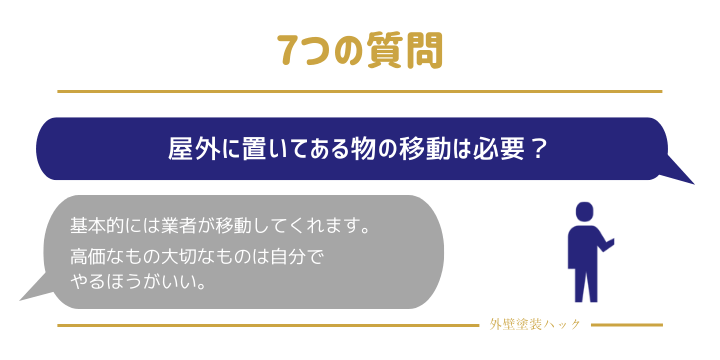 基本的には業者が移動、高価なものや、傷をつけたくないものは自分でやるほうがいいの図